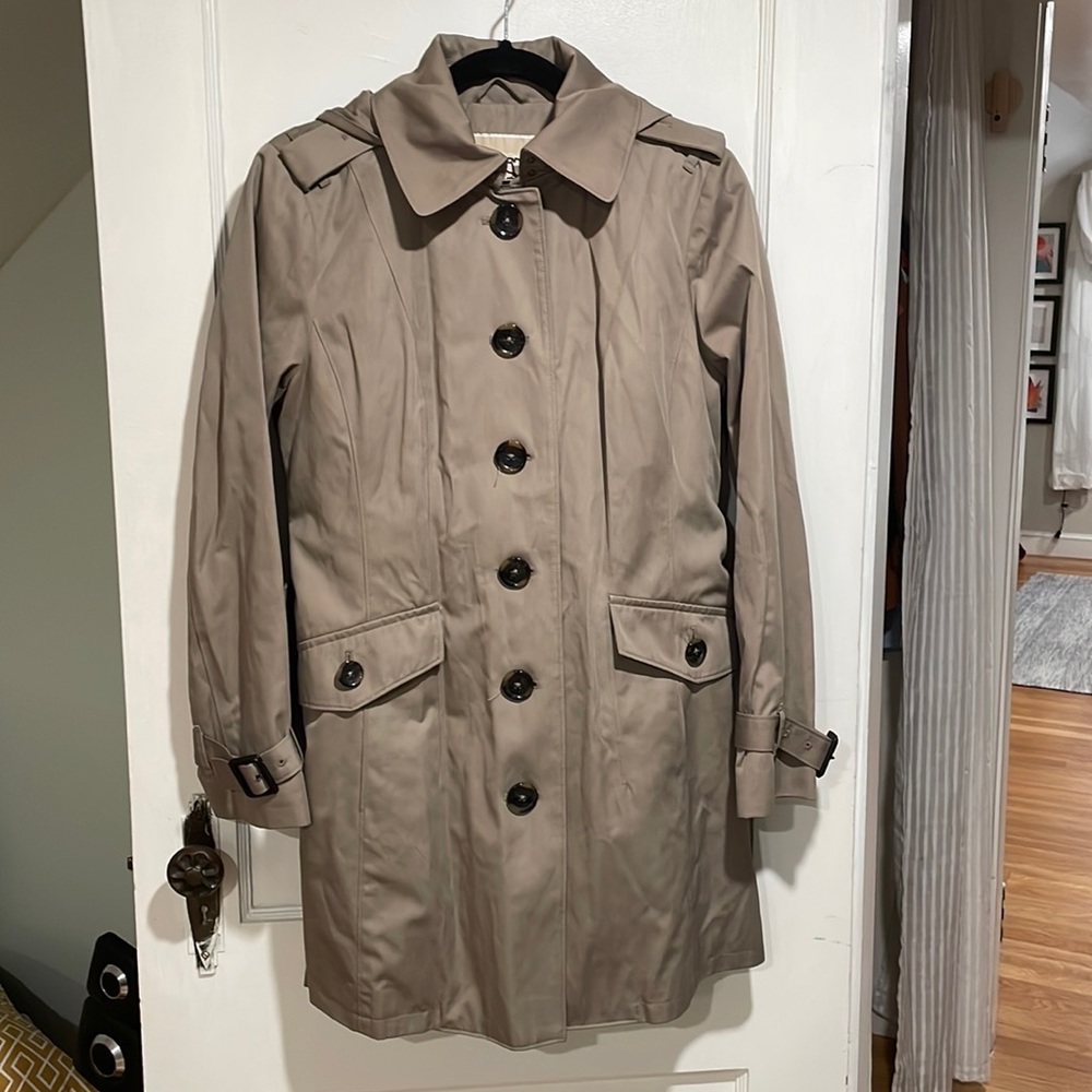 Michael Kors Trench Coat with Detachable Hood